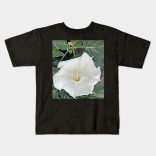 Speak Your Truth with the White Trumpet Flower Kids T-Shirt